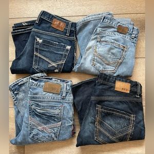 4-pairs of Buckle/BKE Jake Straight Jeans